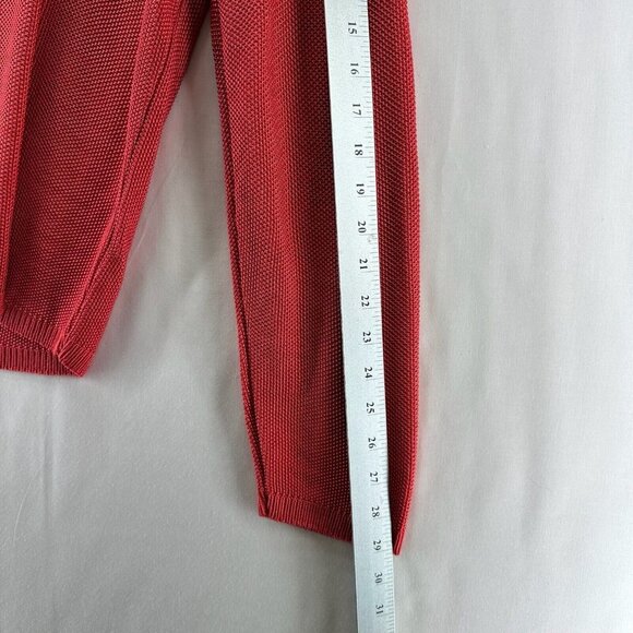 Chico's Design Sweater Size M/L Round Neck Long Sleeve Pullover Rayon Rust Red - Picture 8 of 9